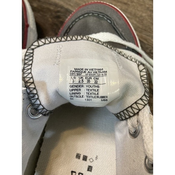 CONVERSE ALLSTAR Boat Style Sneakers Gray Canvas Youth 3 Women’s 5.5 - Picture 8 of 12